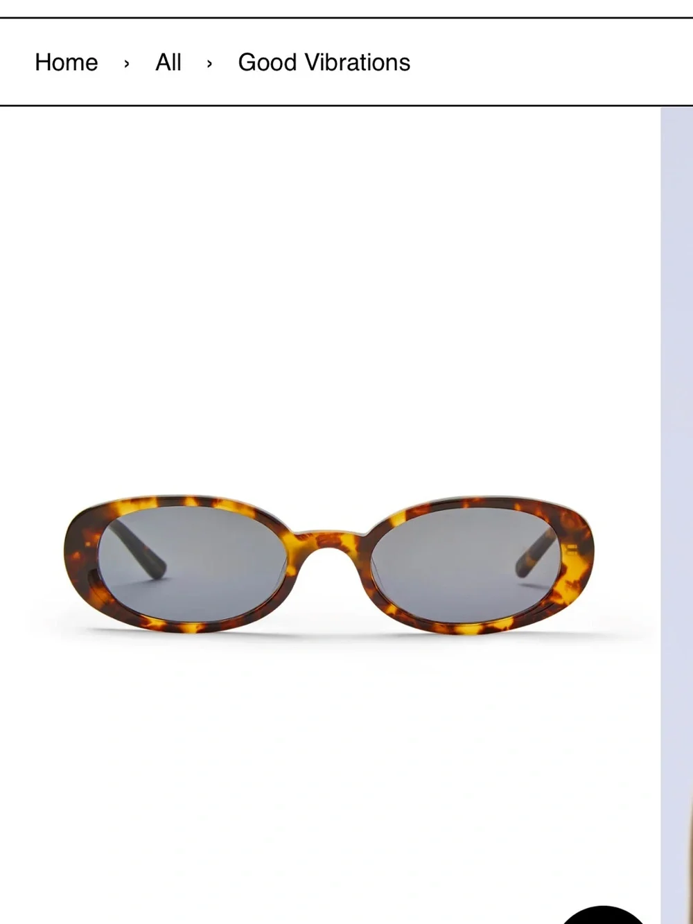 Hot Futures Good VibrationTortoiseshell Oval Women’s Sunglasses with Gray Lenses